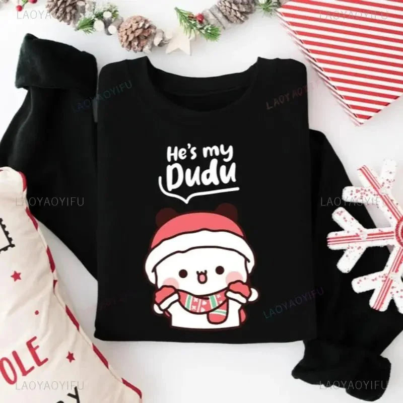 Christmas Bubu & Dudu Couple Sweatshirt – Cozy Holiday Matching Outfit - DuduBubuShop.com