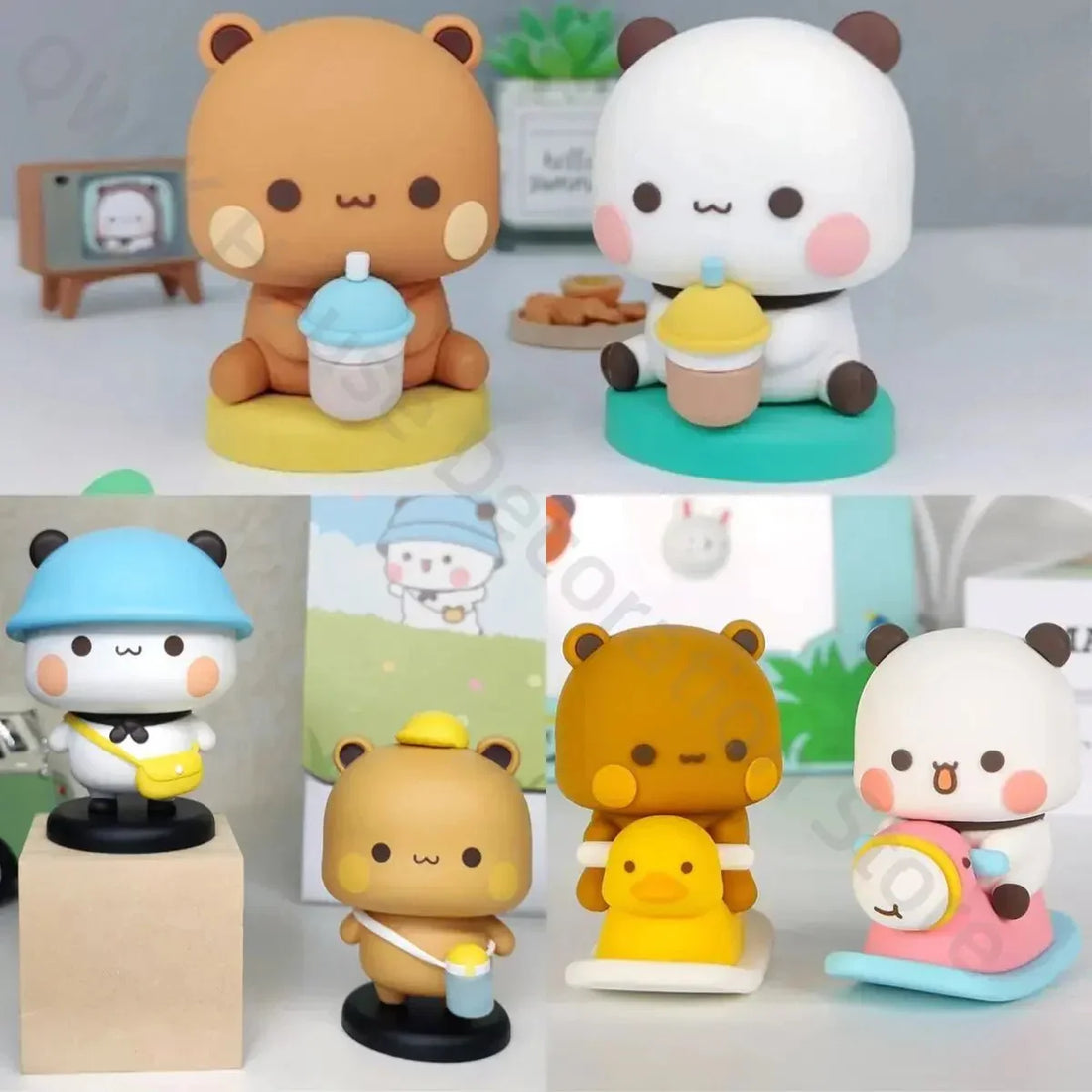 Dudu and Bubu figures for a Bubu Dudu birthday cake