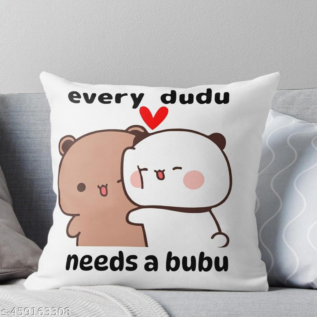 Bubu Dudu satin cushion close up