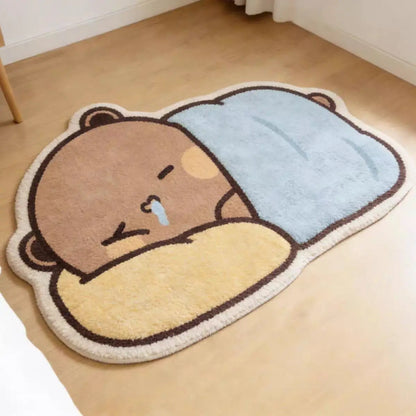 Design B – Bubu and Dudu bear with blanket rug, about 50 x 60 cm