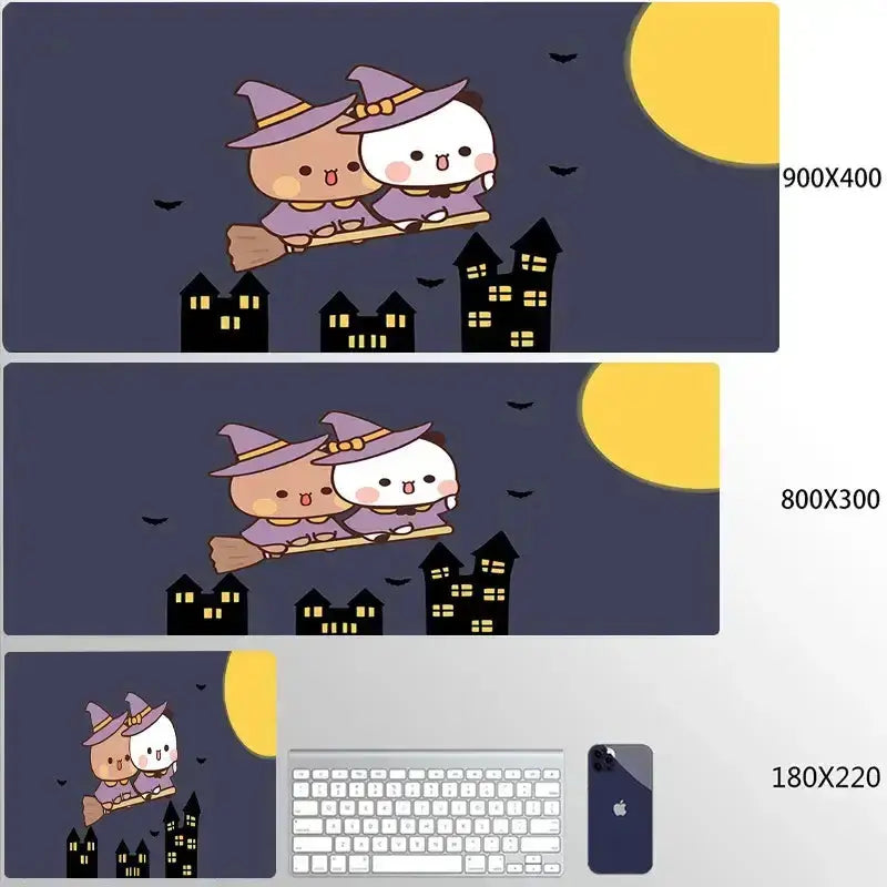 Kawaii Bubu And Dudu Halloween style Small/Big Gaming MousePad Gamer Cartoon Deskmat Office Decoration Desk Accessories Mousepad.