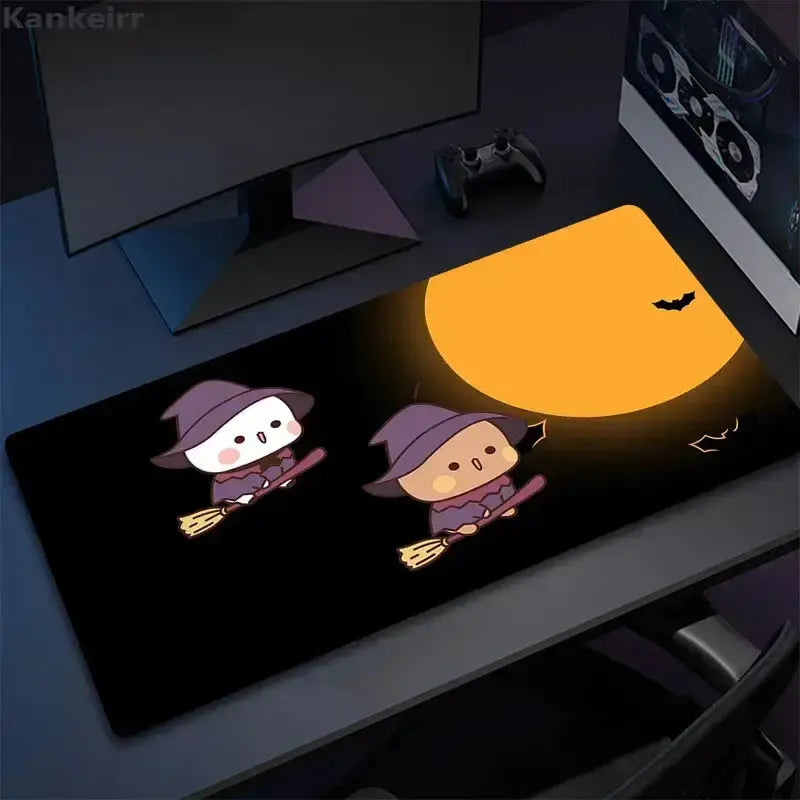 Kawaii Bubu And Dudu Halloween style Small/Big Gaming MousePad Gamer Cartoon Deskmat Office Decoration Desk Accessories Mousepad.