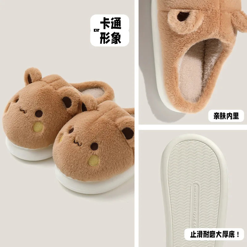 Bubu and Dudu bear slippers – soft lining and non-slip sole