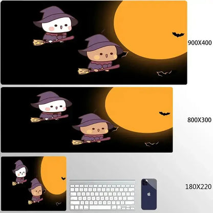 Kawaii Bubu And Dudu Halloween style Small/Big Gaming MousePad Gamer Cartoon Deskmat Office Decoration Desk Accessories Mousepad.