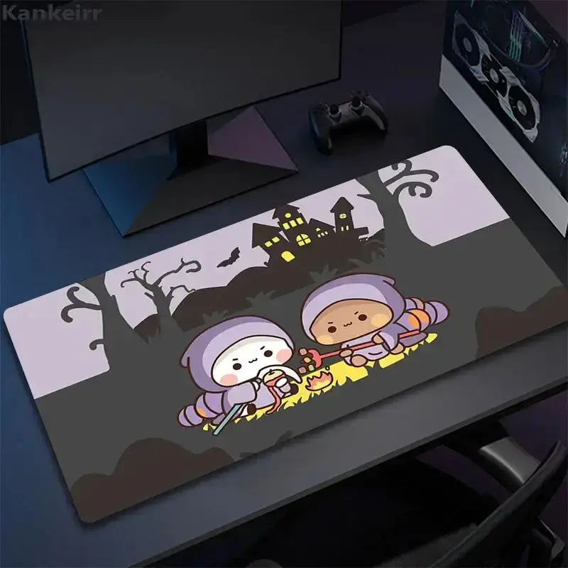 Kawaii Bubu And Dudu Halloween style Small/Big Gaming MousePad Gamer Cartoon Deskmat Office Decoration Desk Accessories Mousepad.