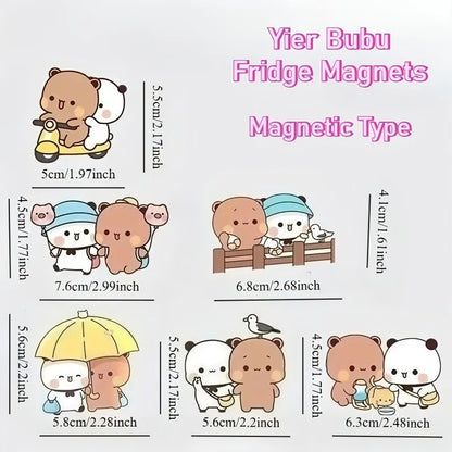 Bubu and Dudu fridge magnets Set 3 – 6 magnets with sizes