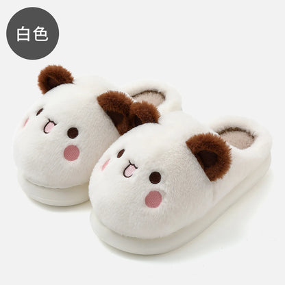 White panda Bubu and Dudu fluffy slippers