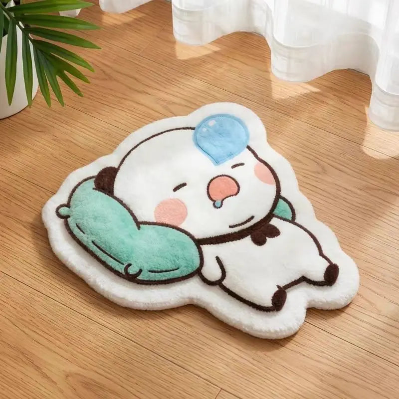 Design A – Bubu and Dudu sleeping panda rug, about 50 x 60 cm