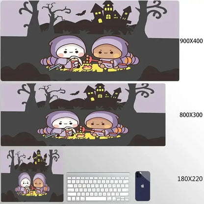 Kawaii Bubu And Dudu Halloween style Small/Big Gaming MousePad Gamer Cartoon Deskmat Office Decoration Desk Accessories Mousepad.