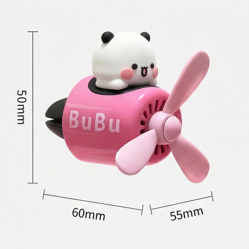 White panda BuBu airplane air freshener size 60 x 55 x 50 mm