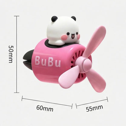 White panda BuBu airplane air freshener size 60 x 55 x 50 mm