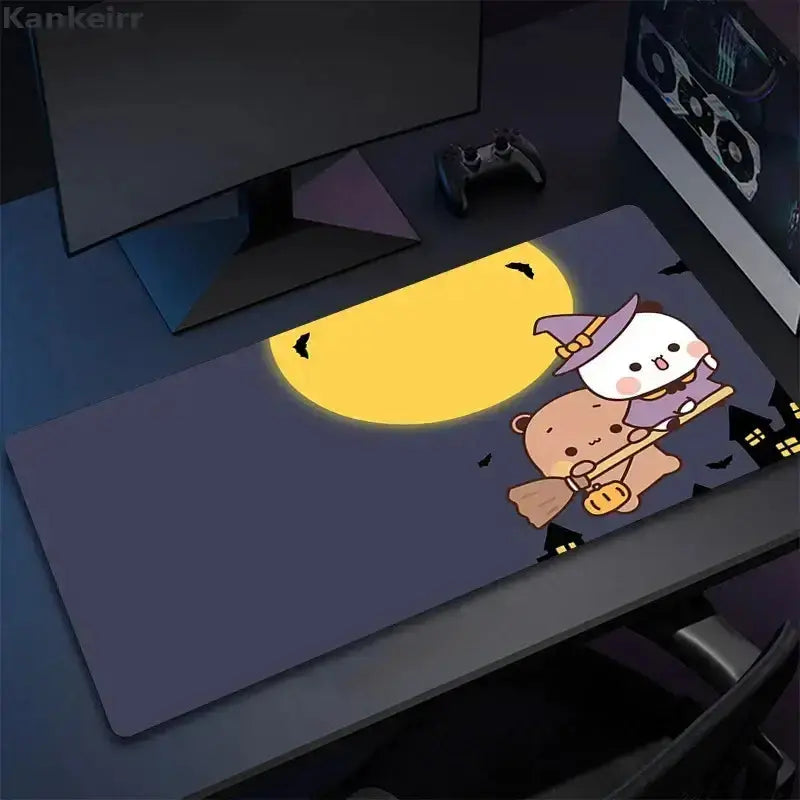 Kawaii Bubu And Dudu Halloween style Small/Big Gaming MousePad Gamer Cartoon Deskmat Office Decoration Desk Accessories Mousepad.