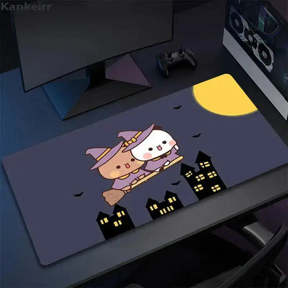Kawaii Bubu And Dudu Halloween style Small/Big Gaming MousePad Gamer Cartoon Deskmat Office Decoration Desk Accessories Mousepad.