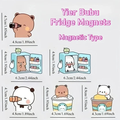 Bubu and Dudu fridge magnets Set 1 – 6 magnets with sizes