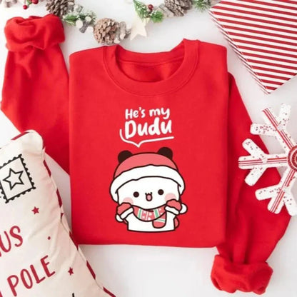 Christmas Bubu & Dudu Couple Sweatshirt – Cozy Holiday Matching Outfit - DuduBubuShop.com