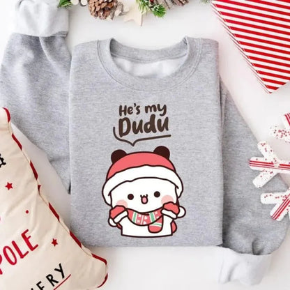 Christmas Bubu & Dudu Couple Sweatshirt – Cozy Holiday Matching Outfit - DuduBubuShop.com