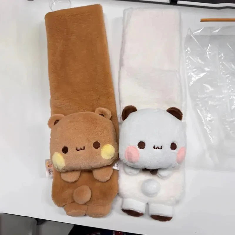 Couple Scarves Original Panda Bubu And Yier Scarf Cartoon Bear Doll Bubu & Dudu Winter Warm Scarf Warm Adorable Couple'S Gift - DuduBubuShop.com