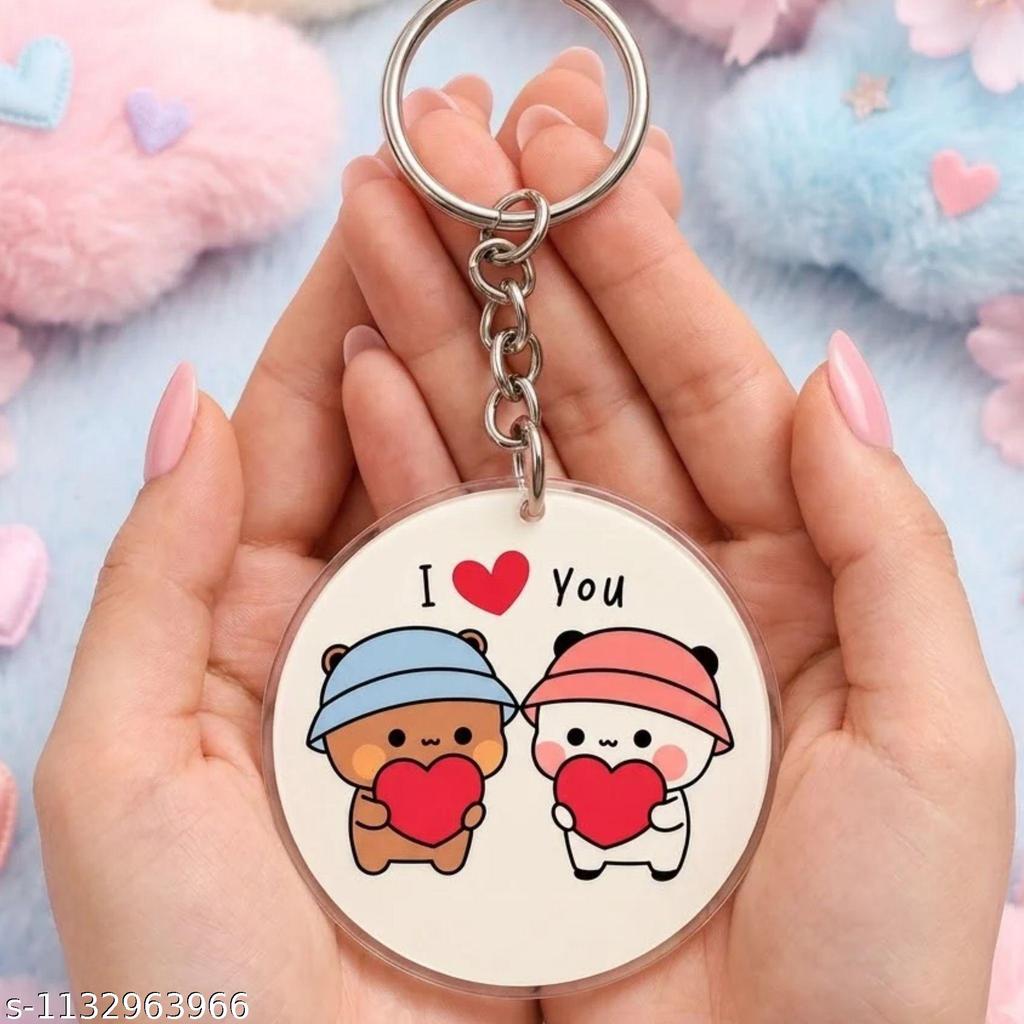 Bubu Dudu acrylic keyring other side