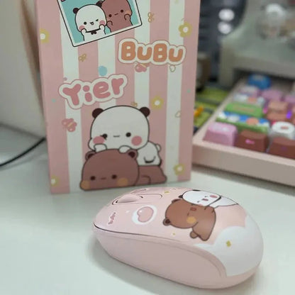 Official Original Panda Bubu And Dudu Keyboard And Mouse - Panda Bubu And Yier Cartoon Keyboard Mouse ,Cute Festival Gift - DuduBubuShop.com
