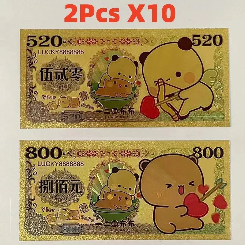 Panda Bubu And Yier Commemorative Coin Cartoon Panda Bubu And Dudu Collect Commemorative Coins Valentine'S Day Gift Couple Gift - DuduBubuShop.com