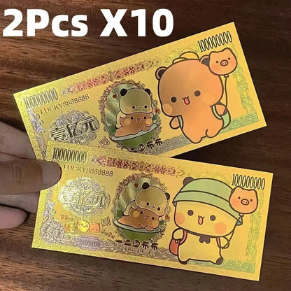 Panda Bubu And Yier Commemorative Coin Cartoon Panda Bubu And Dudu Collect Commemorative Coins Valentine'S Day Gift Couple Gift - DuduBubuShop.com