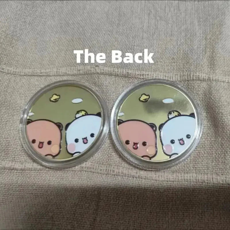 Panda Bubu And Yier Commemorative Coin Cartoon Panda Bubu And Dudu Collect Commemorative Coins Valentine'S Day Gift Couple Gift - DuduBubuShop.com