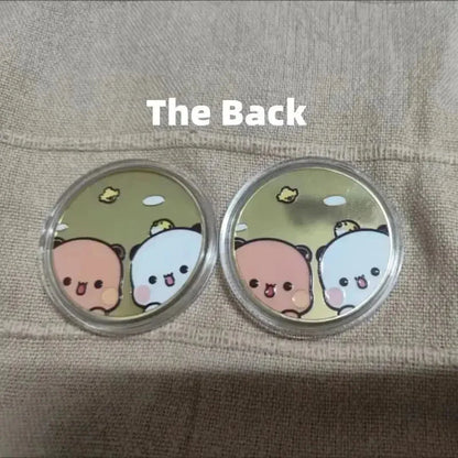Panda Bubu And Yier Commemorative Coin Cartoon Panda Bubu And Dudu Collect Commemorative Coins Valentine'S Day Gift Couple Gift - DuduBubuShop.com