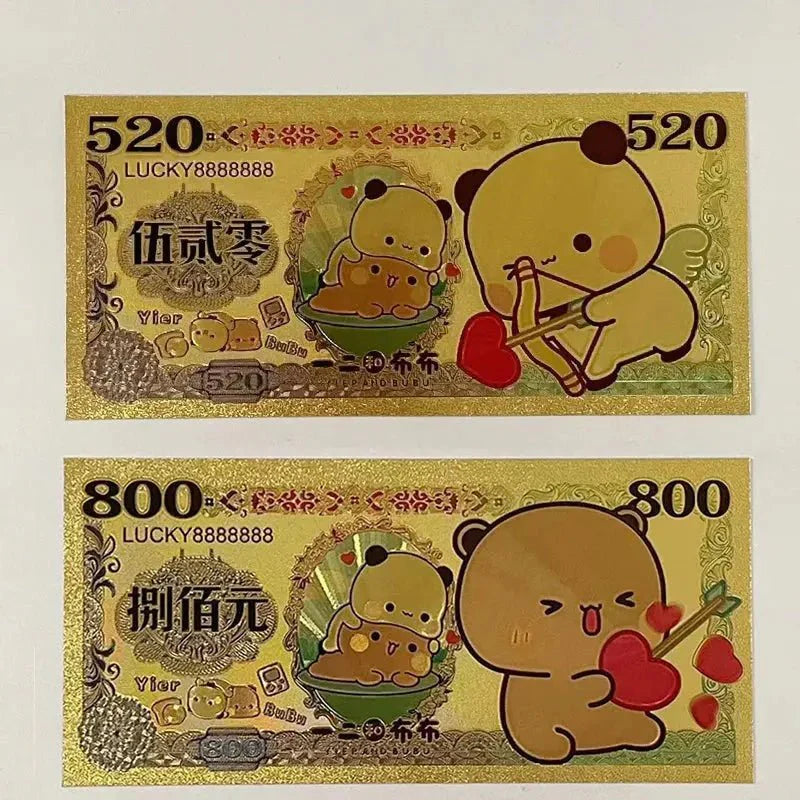 Panda Bubu And Yier Commemorative Coin Cartoon Panda Bubu And Dudu Collect Commemorative Coins Valentine'S Day Gift Couple Gift - DuduBubuShop.com