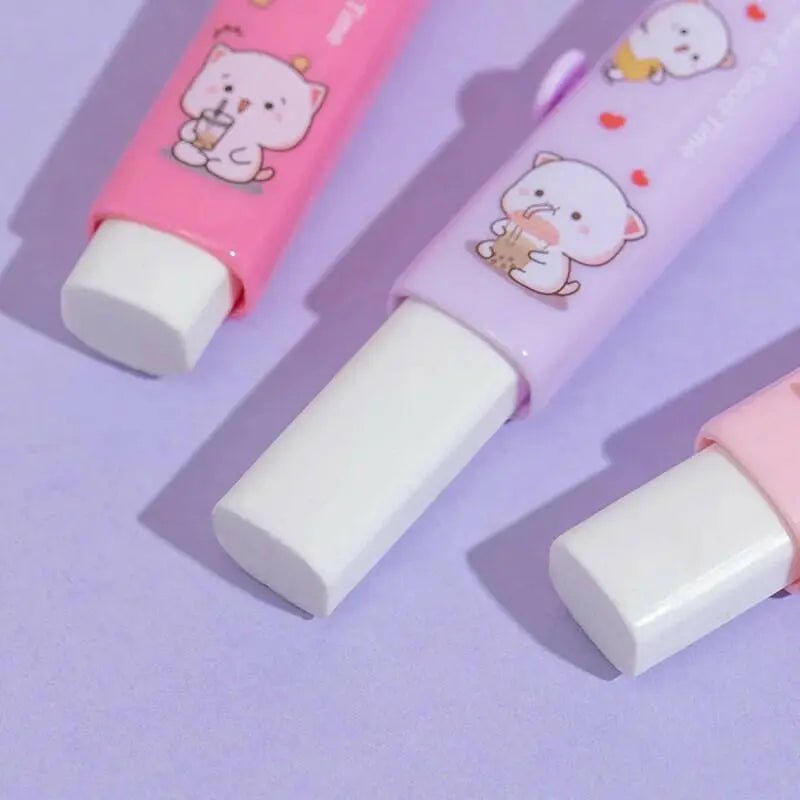 Peach Cat Eraser – Cute and Handy - DuduBubuShop.com