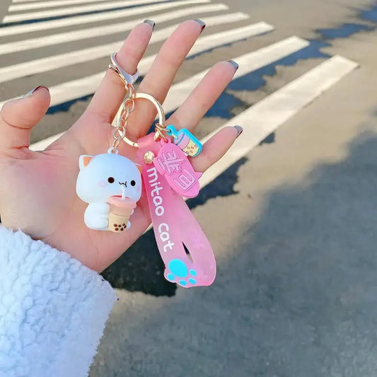 Peach & Goma Cat Keychains - DuduBubuShop.com