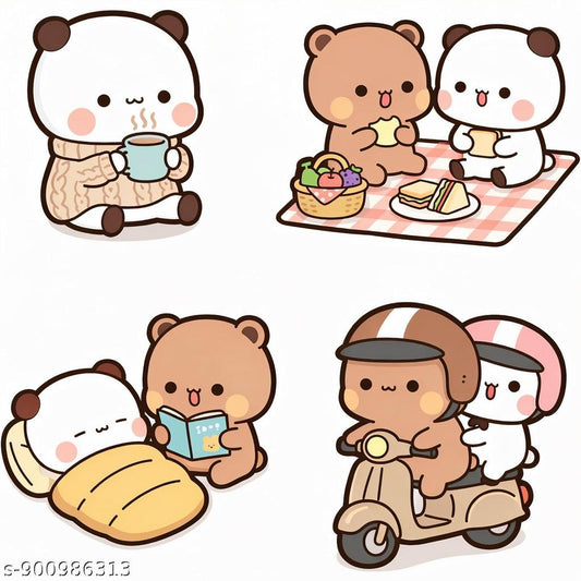 Bubu Dudu fridge magnets wooden set of 4 India
