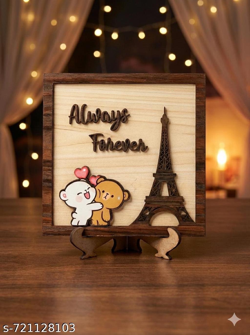 Bubu Dudu wooden plaque details
