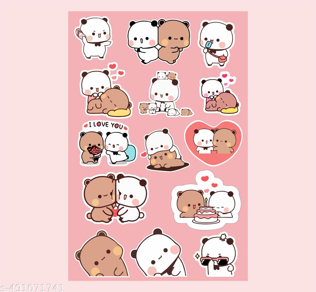 Bubu Dudu stickers pack of 14 couple stickers India