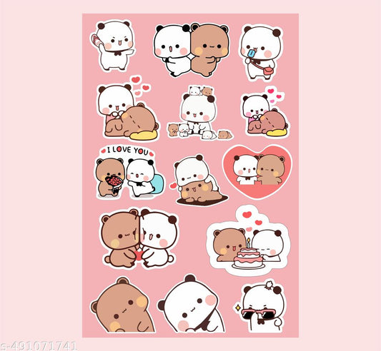 Bubu Dudu stickers pack of 14 couple stickers India